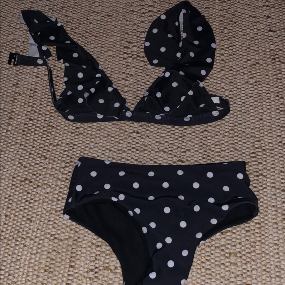 Navy polka dot bikini - never worn